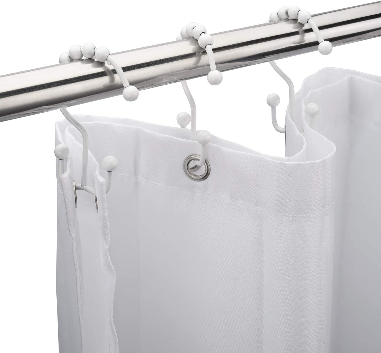 Shower Curtain Hooks, Stainless Steel, Set of 12