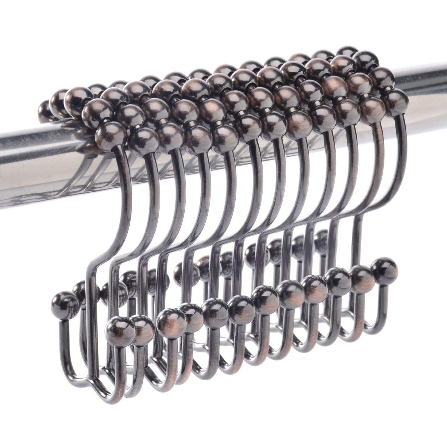 Shower Curtain Hooks, Stainless Steel, Set of 12