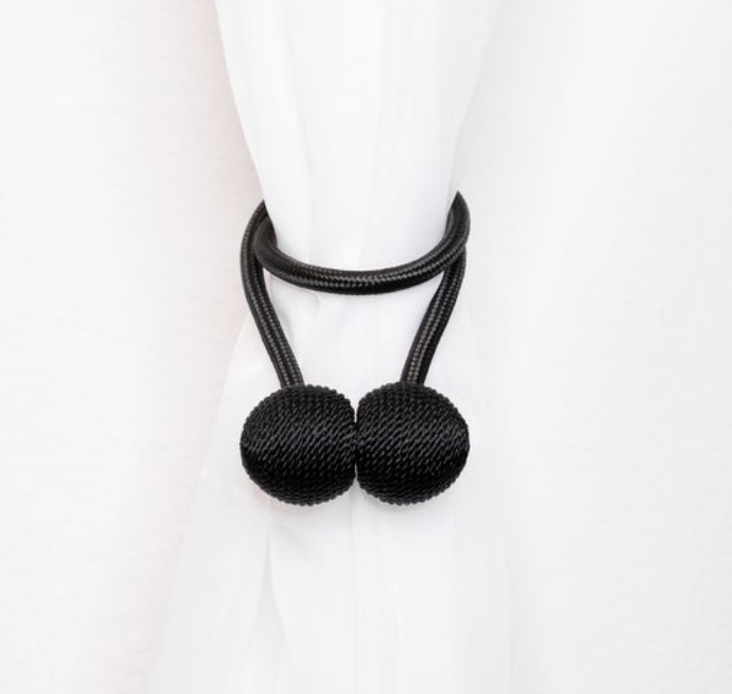 Magnetic Curtain Tie Back for Blackout and Draperies - Set of 2