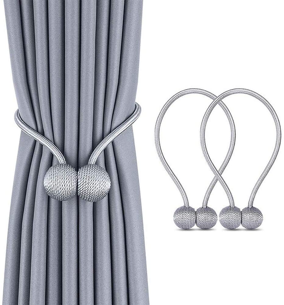 Magnetic Curtain Tie Back for Blackout and Draperies - Set of 2
