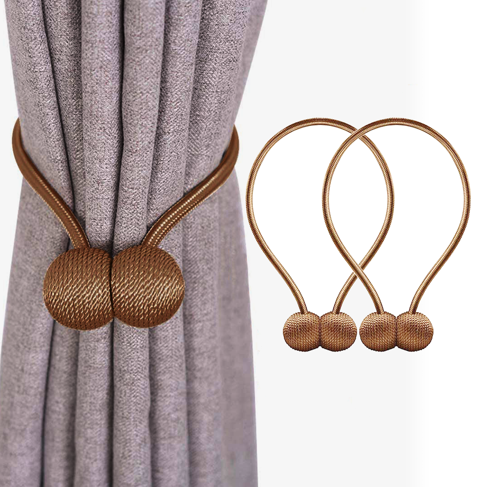 Magnetic Curtain Tie Back for Blackout and Draperies - Set of 2