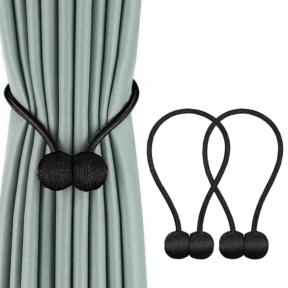 Magnetic Curtain Tie Back for Blackout and Draperies - Set of 2