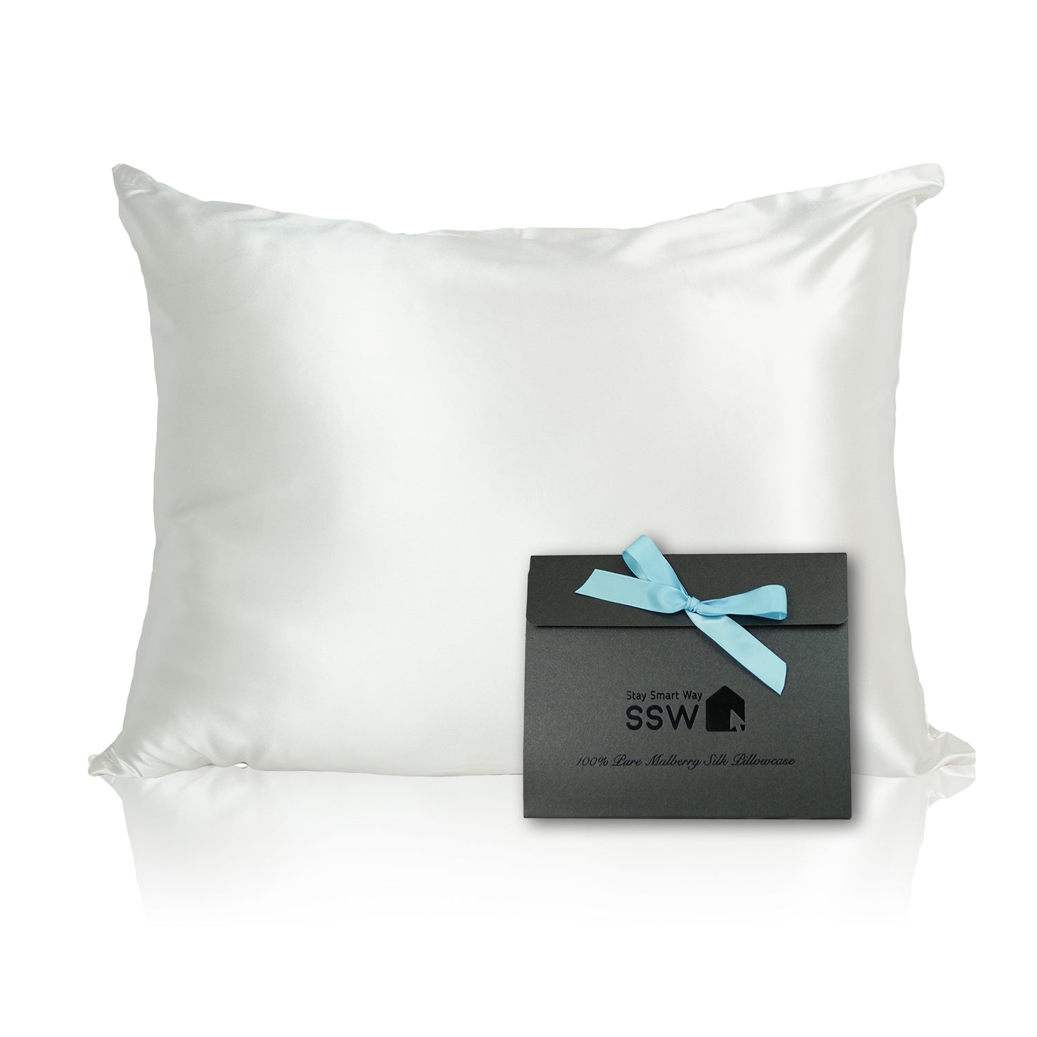 Silk Pillowcase 100% Pure Natural Mulberry, 22 Momme with Hidden Zipper