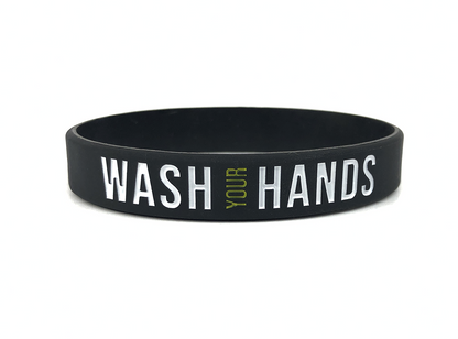 Wash you hands - Silicone Wristbands - Set of 4